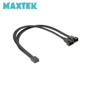 [MAXTEK] 맥스텍 PWM 4핀 전원 2분배 케이블 매쉬타입 27CM [MT080], 1개