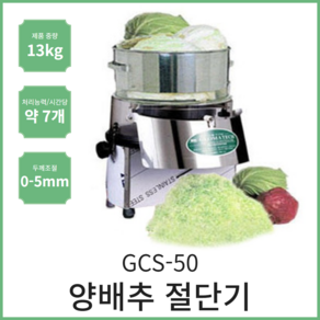 글로마 업소용 양배추절단기 GCS-50 GCS-100 세절기 슬라이서 채써는기계 자르는 채썰기