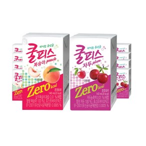 [동원] 쿨피스 제로 복숭아 자두 과일음료(48개o 24개 o 12개) 택1, 6.자두 48개, 48개, 140ml