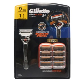 GILLETTE 질레트 프로글라이드 메뉴얼 면도기1+면도날9 플렉스볼, 1개