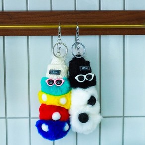 귀여운 힙한 애벌레 인형 키링 가방 백팩 열쇠고리 2옵션 [Cute Hip Wom Key Backpack Ring 2 Options], 레인보우(Rainbow), 1개, 레인보우