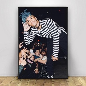 노 브랜드 HD 인쇄 모듈식 Xxxtentacion 그림 캔버스 랩 페인팅 힙합 포스터 가수 사무실 C 0416 Fashion