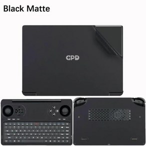 GPD 윈 미니 7 인치용 스페셜 커버 케이스 필름 1x 탑 팜레스트 바텀 스킨 프리컷 스티커, 06 Black matte, 1개