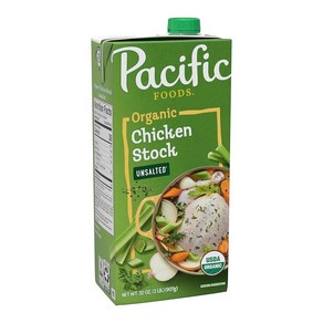 Pacific Foods 유기농 무염 치킨 스톡 946.4ml(32온스) 상자