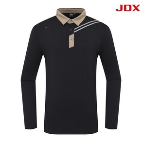 [[JDX] NC 일산] 남성 JDX 23' F/W 더블 배색 포인트 기모 긴팔 티셔츠 X1TLU3404BK