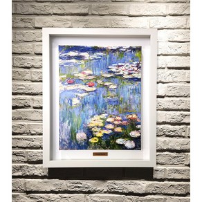 반아트 신제품 [갤러리 모던 공간 액자 ] 클로드 모네 명화 시리즈 6종 고급 모던 관액자 리얼 붓터칭, 4.매화 나무 꽃, 3호, 1개