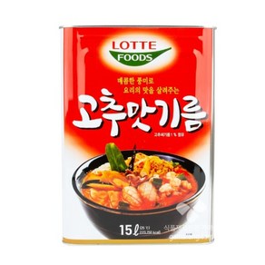 롯데푸드 고추맛기름 15L 대용량 식자재 업소용, 1개