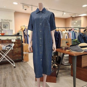 BCBG [올앤선드리] 슬럽데님 OP 원피스 _ A4F7O601 60 [INDIGO]