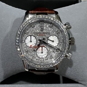 블랙/브라운 파가니 디자인 PD-1730 볼드 큐빅 가죽 시계 Pagani Design PD-1730 Bold Cubic Leathe Watch 여성 가죽손목시계 큐빅시계