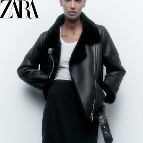 ZARA 자라 페이크 에코 레더 더블 페이스드 무스탕 Z1111