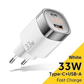 Essager-33W GaN USB C 충전기 디지털 디스플레이 PD 고속 충전 아이폰 호환 13 12 맥스 프로 아이패드 샤오미 포코 삼성