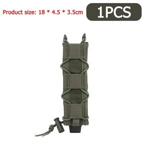 밀리터리 1/2/4pc 전술 잡지 파우치 9mm 권총 싱글 매거진 Molle 손전등 사냥 칼 토치 홀스터 MP5/MP7 Aisoft 부품, [01] Range Geen, 1개