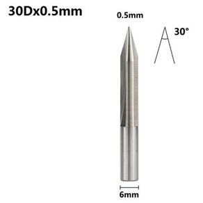 XCAN-CNC 조각용 비트 6mm 생크 15202530 도 V 모양 엔드밀 CNC 라우터 2 플루트 밀링 커터 목재 조각 비트용 120268