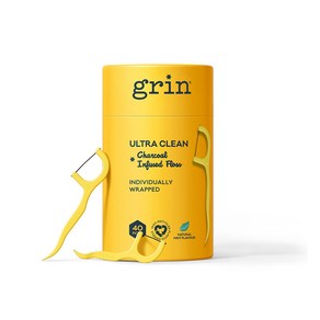 그린(grin) 내추럴 뉴질랜드 울트라 클린 숯치실(차콜), 1개, 40개입