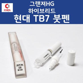 현대 그랜져HG하이브리드 TB7 팬텀블랙 361 붓페인트 붓펜 카 페인트 자동차, 1개