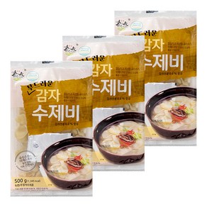 송학 감자 수제비 500g 3개 국수스프 야채스프 동봉, 1개, 1.5kg