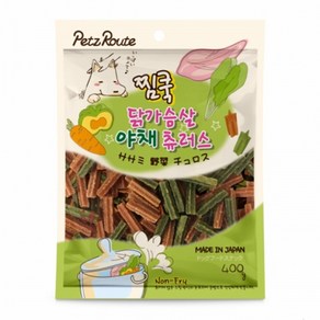 펫츠루트 찜쿡 강아지닭가슴살 야채 츄러스 400g, 1개