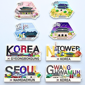 한국민예사 한국 관광 마블 냉장고 자석 마그넷 4조 게또 전통 기념품 외국인 선물 koean souveni ef magnet, 01