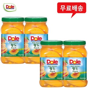 Dole 돌 후룻바틀 황도 666gx4개 과일통조림, 4개, 666g