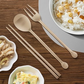 방짜 놋수저 각인 포크 유기수저 어린이둥근꼬리숟가락 젓가락, 어린이둥근꼬리포크