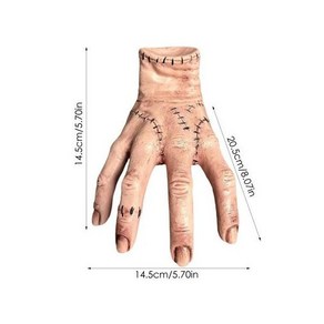 웬즈데이 씽 피규어 공포 아담스 것 라텍스 손 키덜트 가족 수지 홈 장식 공예 할로윈 파티 의상 소품 143515, PVC style, 1개