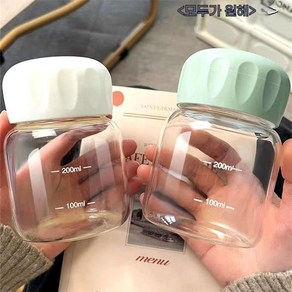 신기한물병 타파물통 텀블러 휴대용 미니300ml, G. 녹색 일반유리, 1개