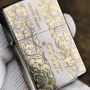 ZIPPO 지포 라이터 빈센조 클래식 라이타 콘스탄틴 빈티지 메탈 신기한 디자인 황금 꽃 패턴 플라워 아트 방풍 컬렉션 액세서리 상자