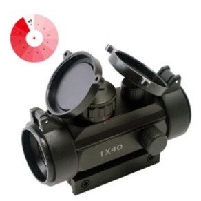 스코프 도트사이트 루거 아이리스 1x40 레드 닷 시력 라이플 11mm 및 20mm 레일 사냥 광학 레드 닷 시력 전술 범위 총 363, 레드 도트 플립업 캡, 1개