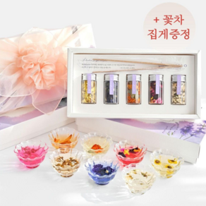 국산 수제꽃차 5종선물세트+고급집게+쇼핑백 메리골드 장미 국화 명절 설날선물, 1세트, 꽃차5종+집게+쇼핑백