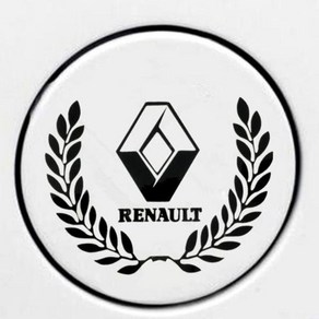 르노 RENAULT 스티커 차량용 범퍼 휀다 튜닝 주유구 데칼스티커, 블랙, 2개