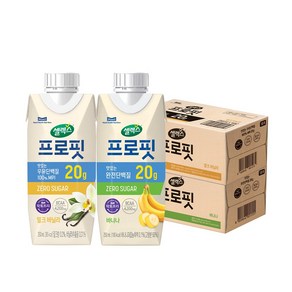 [본사직영] 셀렉스 프로핏 우유단백질 바나나+밀크 바닐라 250ml [2종], 36개