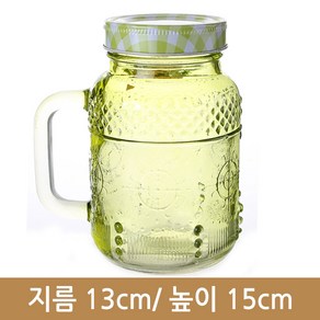 유리병 그린 컬러드링크자 580ml(A), 1개, 1개