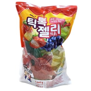 틱톡 젤리 믹스 1440g (4가지 과일맛 딸기맛 + 포도맛 + 사과맛 + 복숭아맛), 1.44kg, 1개