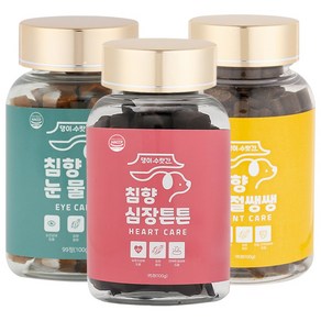 강아지 관절영양제 노령견 반려동물 애견 강아지영양제 100g 댕이수랏간 침향 관절쌩쌩 1개 심장튼튼 1개 눈물뚝 1개