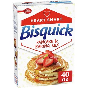 Betty Cocke Heat Smat Bisquick 팬케이크 및 베이킹 믹스 저지방 및 콜레스테롤 프리 1.2L(40온스), 2.5 Pound (Pack of 1)_Pancake, 없음, 1개