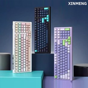 신맹 XINMENG X98PRO 기계식 핫스왑 게이밍 키보드 RGB램프 GASKET구조 무선버전