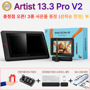 [공식 충청점] 엑스피펜 ARTIST 13.3 Po V2 아티스트 프로 액정 타블렛, MD130FH