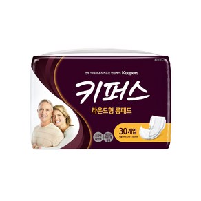 GAD01071_120키퍼스 라운드형 패드 120매 30매X4팩 성인용 속기저귀, FREE(onesize), 30개입, 4개