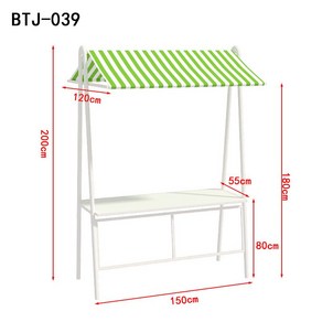 이동식매대 행사 바퀴달린 접이식 마켓 트레이 바퀴 매대 노점, F. 150cm 화이트 프레임 + 타포린