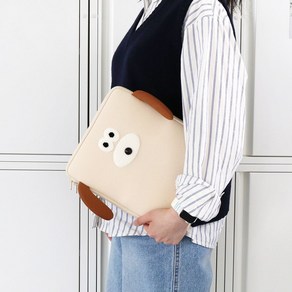 [로마네] Bunch Bothe 버니퍼피 11인치 파우치 / 아이패드 캘럭시탭 태블릿 노트북 귀여운 주변기기수납, 1개