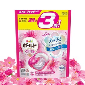 보르도 일본 캡슐 세탁 세제 4D젤볼 핑크 프리미엄 블러썸 33개입, 프리미엄블러썸, 1개