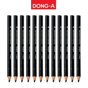 동아 삼각 지워지는 색연필 단색 1다스, 블랙(12자루)