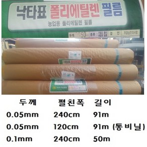 말대배닐 건축비닐 신재PE비닐 방한방풍비닐 0.05mm*펼친폭240cm*길이91m