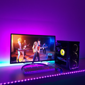 디파워샵 오드 LED 스트립 15색 인테리어 무드등 붙이는 간접 조명 RGB LED바 (사이즈 0.5m 1.5m 2.0m) 컴퓨터 PC방 백 라이트 리모컨 줄조명 틱톡 유튜브