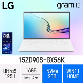 LG전자 2024 그램15 15ZD90S-GX56K, WIN11 Home, 16GB, 2TB, 화이트