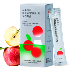 글루어트 유기농 사과식초 애플사이다비니거 오리지널 애사비 스틱, 1박스, 240ml