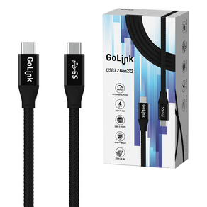 고링크 USB3.2 Gen2X2 초고속 전송 충전 케이블 SSD 4K 블랙