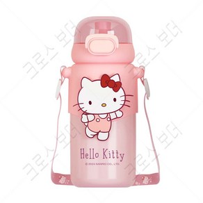 크로스 보더 정품 Sanio 산리오 원터치 보온보냉 어린이 텀블러 460ml, hello kitty, 1개