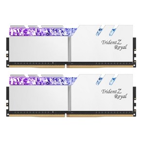 지스킬 DDR4 16G PC4-28800 CL18 TRIDENT Z ROYAL 실버 (8Gx2), 2개