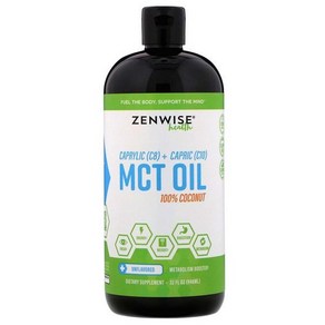 젠와이즈헬스 젠와이즈 헬스 카프릴릭C8 +C10 MCT오일 무향 946 ml Zenwise Health Capylic(C8) + Capic(C10) MCT Oil, 2개묶음(5%할인), 1개